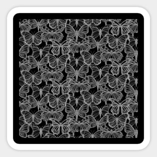 Black and White Butterfly Paradise Sticker